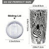 20oz Zebra Print Stainless Steel Tumbler: A Stylish and Practical Travel Mug for Perfect Gift Giving