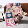 Gift the perfect, unique present to your favorite pig lover: Our Pink Piggy Blanket is the perfect home decor piece for any living room. Lightweight and durable, this cozy blanket features a playful pig design and makes a thoughtful, practical gift.