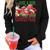 Festive Christmas Graphic Letter Pattern Sweatshirt: A Cozy Crew Neck for Women's Fall/Winter Wardrobe