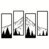 Minimalist Metal Art Mountain Square Wall Decorations for Home and Office