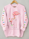 Stay fashionable and warm with this Festive Flamingo Fun women's sweatshirt. Crafted from a soft polyester fabric, it features a vibrant flamingo print design and a crew neck for a relaxed yet chic look. The loose fit ensures comfortable wear all day long.