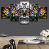 5pcs Modern Art Graffiti Horror Skull Poster - Ideal Gift for Home Decor and Room Decoration