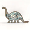 Artistic Woodcarving Dinosaur: Elegant Multi-layered Ornament for Creative Home Decor