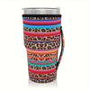 Neoprene Insulated Iced Tumbler with Handle- Reusable and Convenient - Protects 30oz - 32oz Tumblers from Heat and Cold