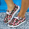Festive Fun: Women's Cartoon Snowman Pattern Loafers - Slip into Comfy Lightweight Shoes for a Stylish Christmas