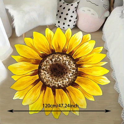 Enhance Your Living Space with the Irregular Sunflower Carpet: Perfect for Living Rooms, Bedrooms, Cloakrooms, and More!