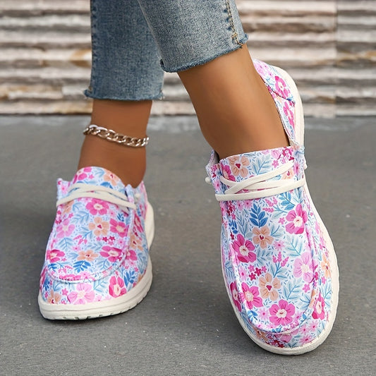 These Women's Beauty Floral Pattern Canvas Sneakers are the perfect combination of style and comfort. The low-top design, lightweight construction, and lace-up detail ensure a secure fit and comfortable wear every time. Plus, the attractive floral pattern elevates any look.