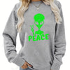 Halloween Skull Print Casual Sports Sweatshirts: Trendy Women's Pullover Sweatshirts for Sporty Style