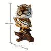 Tiger Keepsake: 11-Inch Retro Resin Sculpture for Home and Office Décor