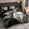 Bronzing Marble Pattern Stitching Duvet Cover Set: Luxurious Bedding for Ultimate Comfort(1*Duvet Cover + 2*Pillowcases, Without Core)