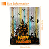 Halloween Elements Blanket: Cozy Up with Dark Castle, Pumpkin, Witch, and Bat Print Flannel Blanket - Perfect for Couch, Sofa, Office, Bed, Camping, and Traveling