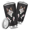 Wildly Stylish and Insulated: 20oz Stainless Steel Tumbler with Animal Print Design - Perfect Halloween Gift for Loved Ones!