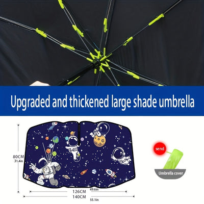 Cartoon-themed Car SunShade Umbrella: Beat the Heat in Style!