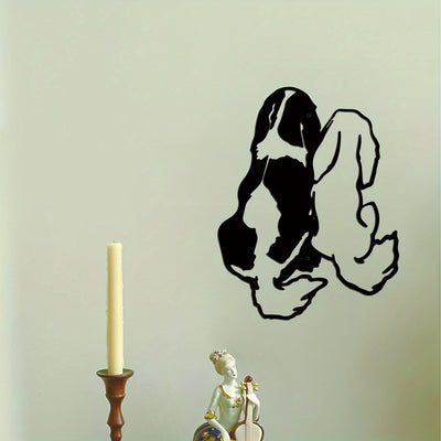 Enhance Your Home with Cute Dog Metal Art - A Minimalist Abstract Line Wall Decor for a Warm and Cozy Atmosphere