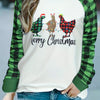 Wildly Stylish: Plaid Leopard Chicken Print Sweatshirt for Casual Chic Ensembles