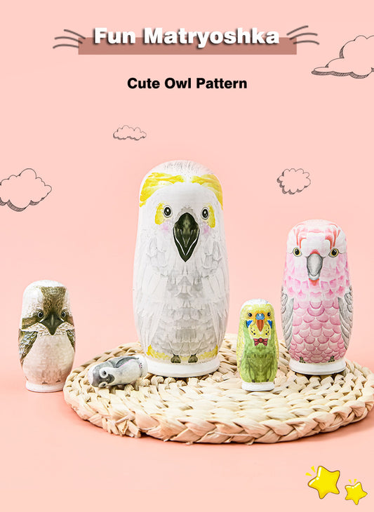 Elevate your home decor and gift-giving game with our Creative Owl Nesting Dolls. These unique nesting dolls are not only visually stunning but also serve as a versatile home decor piece. Surprise your loved ones with this one-of-a-kind holiday gift set.