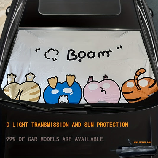 Our Convenient Telescopic Front Windshield Heat Insulation Sunshade for Cars provides protection from harmful UV rays with 0% light transmission and anti-exposure technology. With its streamlined design, this sunshade will help keep your car cool in the summer and protect its interior from fading.