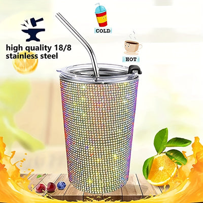 17oz Bling Artificial Diamond Tumbler - Perfect for Gym, Fitness, Travel, and Office Use - The Perfect Gift for Any Occasion