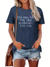 It's Me: A Stylish Letter Print T-Shirt for Women's Casual Summer Wear