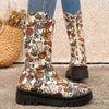 Womens Cartoon Mushroom Print Trendy Boots: Stylish, Comfortable, and Versatile Winter Mid-Calf Shoes