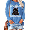 Fashionable and Fun: Women's Plus Size Casual T-Shirt with Hilarious Cat Slogan Print