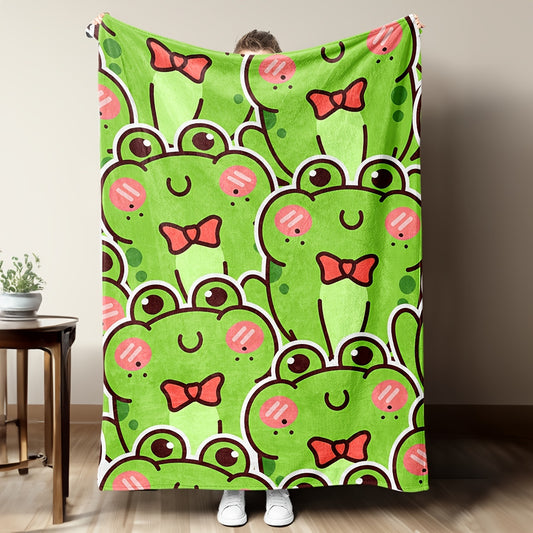 Frogtastic Flannel is a perfect choice for home, travel, and everyday comfort. Crafted from soft flannel, this cartoon frog throw blanket is sure to keep kids and adults cozy and comfortable, whether at home or on the go. Durable and lightweight, Frogtastic Flannel is a reliable and enjoyable way to stay warm.