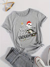 Christmas Skeleton: Festive and Stylish Short Sleeve T-Shirt for Women