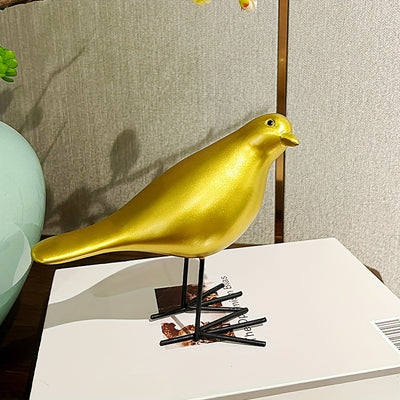 Charming Resin Bird Decoration: Delightful Ornament for Home, Living Room, Hotel, and More!