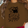 Cute Cat and Puppy Slogan Print Plus Size Casual Sweatshirt: A Comfy, Stylish Addition to Your Fall/Winter Wardrobe