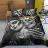 Dress Your Bed in Style with the Skeleton Print Duvet Cover Set: Soft and Comfortable Bedding for Your Bedroom or Guest Room(1*Duvet Cover + 2*Pillowcases, Without Core)