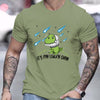 It's My Lucky Day: Cute Dinosaur Tee - Men's Casual Crew Neck T-Shirt for a Stylish Summer Look