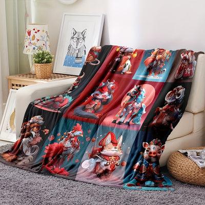 his flannel blanket features a gorgeous zodiac pattern and is perfect for home, travel, and even outdoor activities. Crafted from high-quality materials, this blanket is extra soft and warm, providing comfort and protection for all your needs.