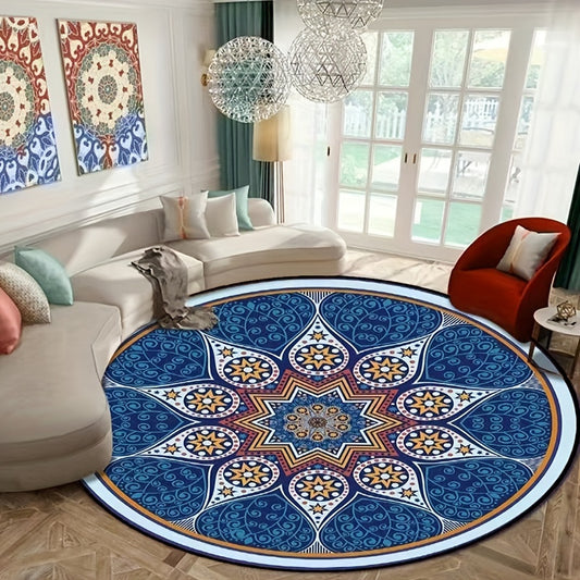 This Bohemian Bliss rug adds style and sophistication to any room in the home, office, bedroom, and restaurants. The hand-washable vintage Mandala Geometric pattern is stylish, resilient, and has perfect dimensions for any floor. It's perfect for home and business owners looking for a timeless upgrade.