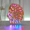 3D Lion Head Wooden Carving LED Night Light: A Majestic Addition to Your Home Decor and Perfect Gift for Christmas