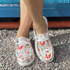 Festive Footwear: Women's Santa Claus Print Shoes - Casual, Comfortable, and Chic Christmas Fashion