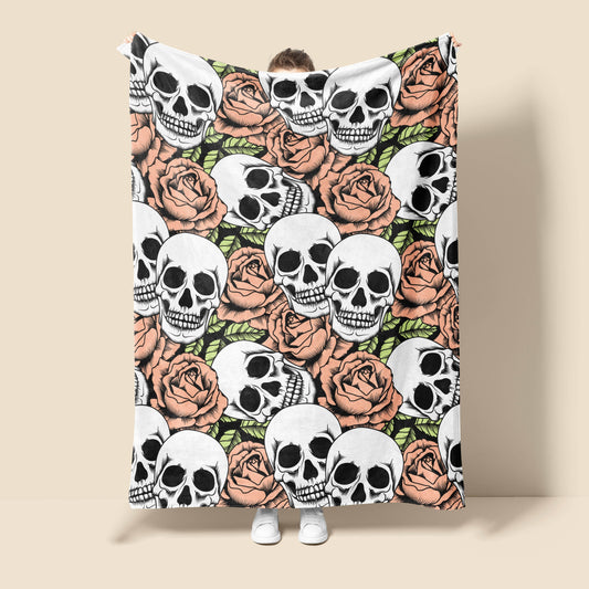 This beautifully designed Halloween Skull Flower Print Flannel Blanket is the perfect gift for all seasons. Soft and warm, this blanket is made of high-quality flannel material that provides insulating warmth. Its unique print and colors make it a great addition to any home.