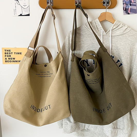 This Casual Bag is the ideal choice for everyday use. Its large capacity makes it perfect for carrying around daily essentials, while the fashion shoulder bag and alphabet print zipper details give it a trendy, stylish look. An ideal gift for family and friends.