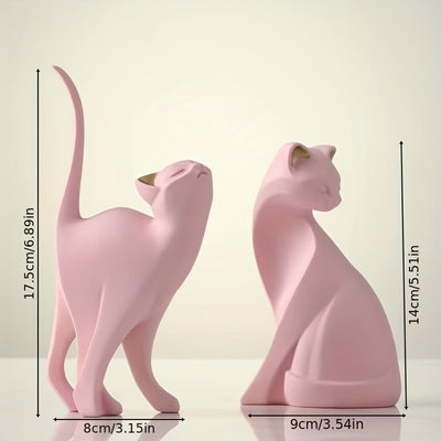 Adorable Resin Cat Home Decoration for Modern, Gothic, and Halloween-themed Rooms