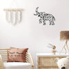 Elegant and Ethereal: Geometric Elephant Metal Art Wall Hanging, a Majestic Present for Wildlife Enthusiasts