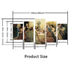 The Divine Masterpiece: 5pcs HD Printed Christ Apostles Last Supper Canvas Wall Art - Exquisite Home Decor Collection