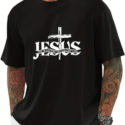 Jesus Saved My Life: Men's Casual Short Sleeve T-shirt - Perfect Gift for Summer, Spring, and Fall