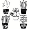 Sleek and Stylish Metal Cactus Wall Decor Set - Modern Minimalist Succulent Plant Pot Flower Wall Art for Any Space