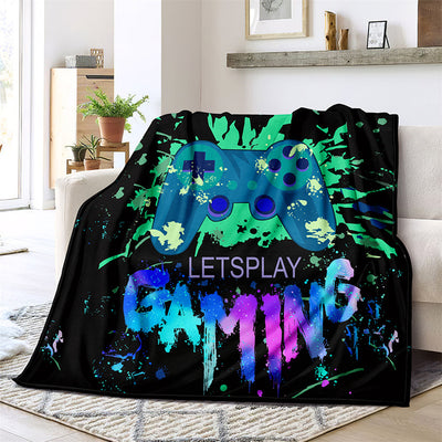 Ultimate Gaming Comfort: Flannel Gaming Bedding and Throw Blanket for Couch and Sofa