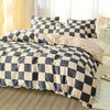 Stylish Checkered Duvet Cover Set: Enhance Your Bedroom Décor with 3-Piece Bedding SetLove Rose Print Duvet Cover Set: Soft and Comfortable Bedding for Bedroom and Guest Room(1*Duvet Cover + 2*Pillowcases, Without Core)