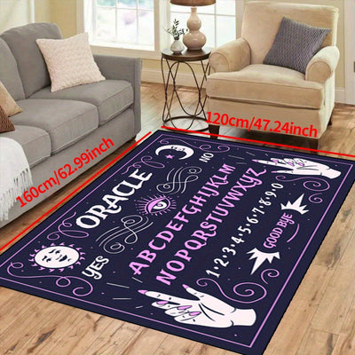 Wicked Game Divination: Waterproof Non-Slip Rug for Halloween Décor - Versatile Rug for Indoor and Outdoor Use