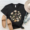 Floral Graphic Print Crew Neck T-Shirt, Casual Short Sleeve T-Shirt For Spring & Summer, Women's Clothing