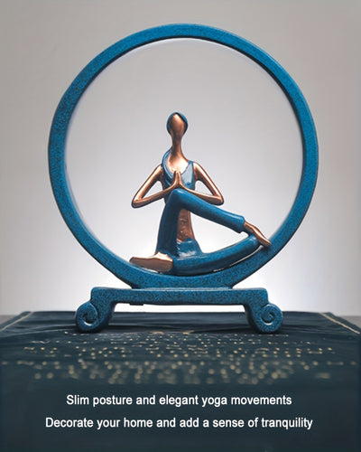 Meditation Yoga Pose Statue: Resin Figure for Home Decor and Inner Peace