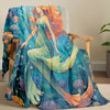 Cozy Mermaid Print Throw Blanket for Kids: Warm, Comfortable, and Stylish - Perfect for Sofa, Bed, Couch, and Office - A Versatile All-Season Gift!