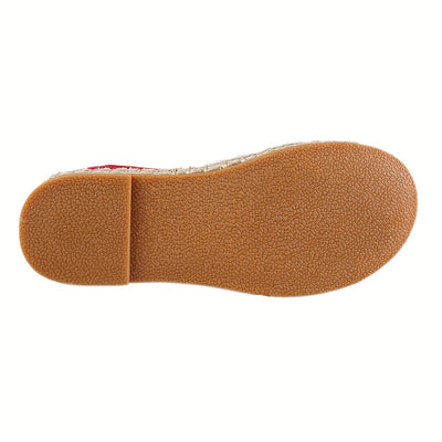 Leaf Embroidered Slip-On Espadrilles: Lightweight, Comfy Canvas Shoes for Women