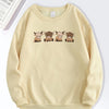 Cute and Cozy: Cow Print Pullover Sweatshirt for Women - Perfect for Casual Style!